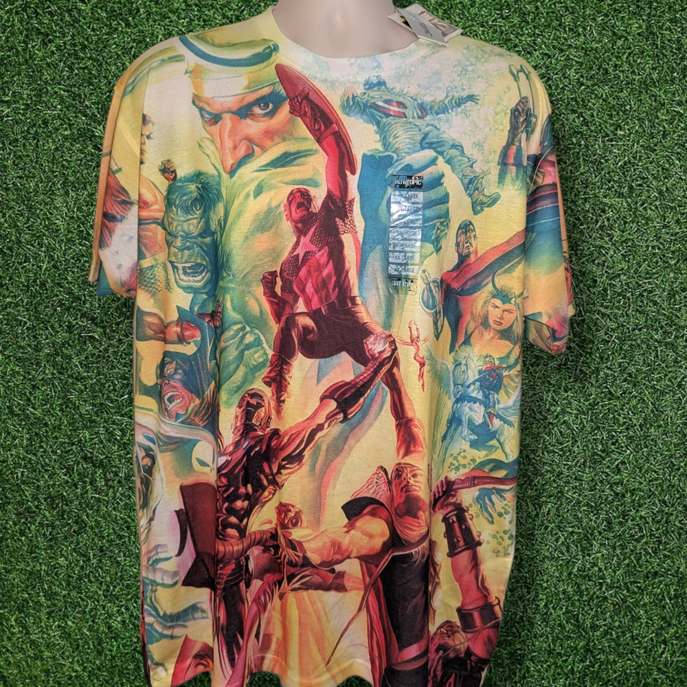 MARVEL x MAD ENGINE AOP Tee - Hot Topic - 2XL NEW WITH TAGS